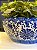 Cachepot em Cerâmica - Azul e Branco - 33CM - Imagem 2