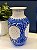 Vaso - Cerâmica - Azul e Branco - 28CM - Imagem 1