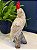 Escultura Cacatua - Decorativa - Cerâmica - Branco, Azul e Vermelho - Imagem 1