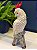 Escultura Cacatua - Decorativa - Cerâmica - Branco, Azul e Vermelho - Imagem 2