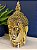 Cabeça Buda - Decorativo - Resina - Dourado - 37CM - Imagem 2