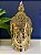 Cabeça Buda - Decorativo - Resina - Dourado - 37CM - Imagem 1