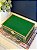 Caixa Decorativa - Vidro - Porta Joias - Verde e Dourado - 25X17CM - Imagem 2