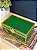 Caixa Decorativa - Vidro - Porta Joias - Verde e Dourado - 21X14CM - Imagem 2