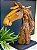 Escultura Cavalo Decorativo - Madeira - 72CM - Imagem 3