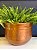 Cachepot em Alumínio - Relevo - Cobre - 36CM - Imagem 1