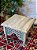 Mesa Madeira Entalhada - Pintado à Mão - Pátina e Colorido - 42CM - Imagem 2