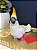 Escultura Cacatua - Decorativa - Cerâmica - Branco e Amarelo - Imagem 1