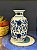 Vaso Decorativo - Cerâmica - Azul e Branco - 14CM - Imagem 1