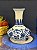Vaso Decorativo - Cerâmica - Azul e Branco - 14CM - Imagem 1