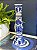 Castiçal - Porta Vela - Cerâmica - Branco e Azul - 31CM - Imagem 1
