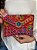 Bolsa Clutch - Tecido - Bordado - Vermelho e Colorido - Imagem 1
