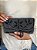 Bolsa Clutch - Tecido - Miçangas - Preto e Cinza - Imagem 1