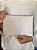 Bolsa Clutch - Tecido - Miçangas - Branco e Prata - Imagem 2