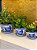 Cachepot em Cerâmica - Azul e Branco - 12CM - Imagem 2