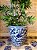 Cachepot em Cerâmica - Azul e Branco - 43CM - Imagem 2
