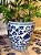 Cachepot em Cerâmica - Azul e Branco - 43CM - Imagem 3