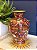 Vaso - Decorativo - Latão - Vermelho e Colorido - 23CM - Imagem 1