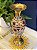 Vaso - Decorativo - Latão - Branco e Colorido - 31CM - Imagem 2