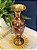 Vaso - Decorativo - Latão - Vermelho e Colorido - 31CM - Imagem 2