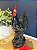 Galo Decorativo - Cerâmica - Preto Azulado - 30CM - Imagem 1