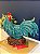 Galo Decorativo - Cerâmica - Turquesa - 30CM - Imagem 1