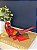 Escultura Arara - Decorativa - Cerâmica - Vermelho e Colorido - Imagem 1