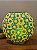 Luminária Turca em Mosaico - Vidro - Verde e amarelo - 30cm - Imagem 1