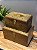 Caixa Decorativa - Porta Joias - Madeira - Aplique em Metal - Dourado - 25X15CM - Imagem 4
