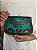 Bolsa Clutch em Metal - Turquesa e Grafite - Com Alça - Imagem 1