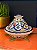 Tagine Saleiro Marroquino - Cerâmica - Pitando à mão - Azul e Colorido - Imagem 1