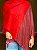Pashmina de Viscose - Estampada - Vermelho e Cinza Escuro - Imagem 1