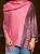Pashmina de Viscose - Estampada - Rosa Claro e Cinza - Imagem 1