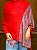 Pashmina de Viscose - Estampada - Vermelho e Azul - Imagem 1