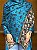 Pashmina de Viscose - Estampada - Dupla Face - Azul, Preto e Cinza - Imagem 1