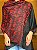 Pashmina de Viscose - Estampada - Dupla Face - Preto e Vermelho - Imagem 1