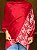 Pashmina de Viscose - Estampada - Dupla Face - Vermelho e Branco - Imagem 1