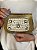 Bolsa Clutch em Metal - Branco e Dourado - Com Alça - Imagem 2