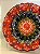 Prato de Parede Médio - Turquia - Decorativo - Cerâmica - Pintado à mão - Laranja e Colorido - Imagem 2