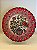 Prato de Parede Pequeno - Turquia - Decorativo - Cerâmica - Alto Relevo - Vermelho e Colorido - Imagem 1