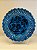 Prato de Parede Pequeno - Turquia - Decorativo - Cerâmica - Alto Relevo - Azul Turquesa - Imagem 1