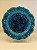 Prato de Parede Pequeno - Turquia - Decorativo - Cerâmica - Alto Relevo - Verde Turquesa - Imagem 1
