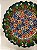 Prato de Parede Pequeno - Turquia - Decorativo - Cerâmica - Alto Relevo - Verde e Colorido - Imagem 2