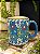Caneca Turca - Cerâmica - Pintada à mão - Azul Claro e Colorido - Imagem 1