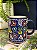 Caneca Turca - Cerâmica - Pintada à mão - Azul Escuro e Colorido - Imagem 1