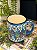 Caneca Turca - Cerâmica - Pintada à mão - Azul Claro e Colorido - Imagem 2