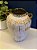 Vaso Cerâmica Branco e Dourado 29cm - Imagem 2
