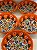 Bowl - Cerâmica - Turquia - Pintura Alto Relevo - Tamanho Grande - Laranja e Colorido - Imagem 2