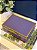 Caixa Decorativa - Vidro - Porta Joias - Roxo e Dourado - 24X16CM - Imagem 3