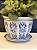 Cachepot em Cerâmica - Azul e Branco - 19CM - Imagem 2